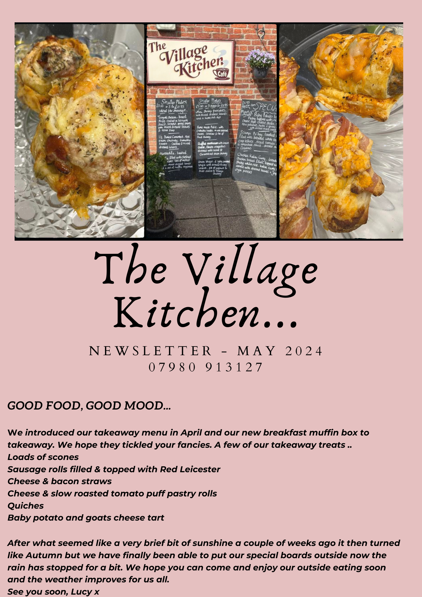 THE VILLAGE KITCHEN MAY NEWSLETTER… - THE VILLAGE KITCHEN